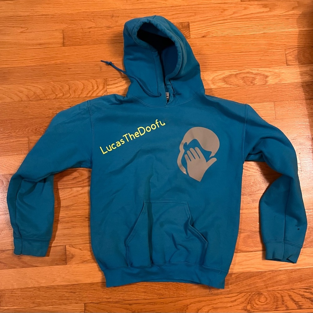 Blue hoodie